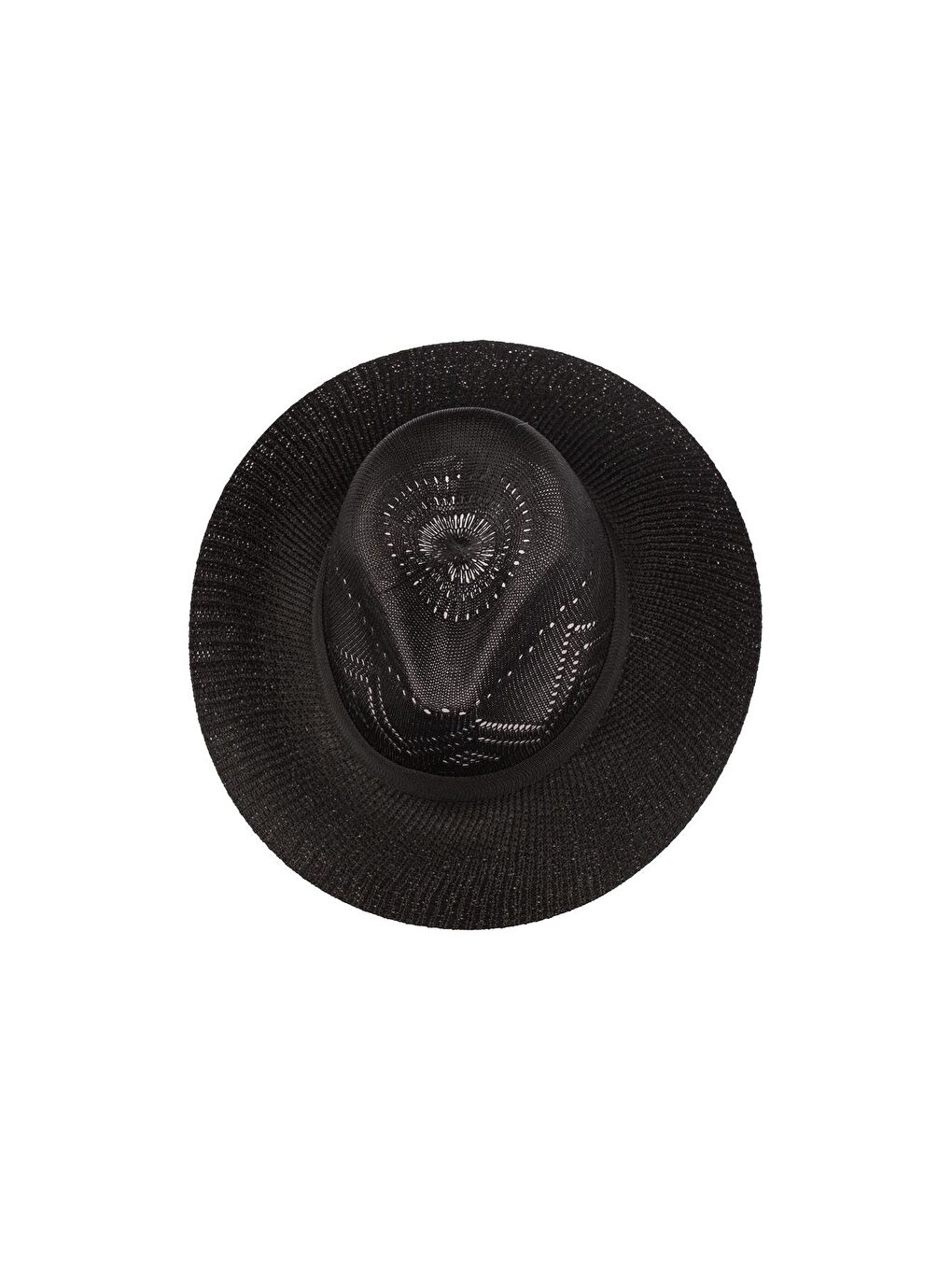 Erkek Merserize Geniş Kenar Fötr Şapka T25750-02 Siyah-1