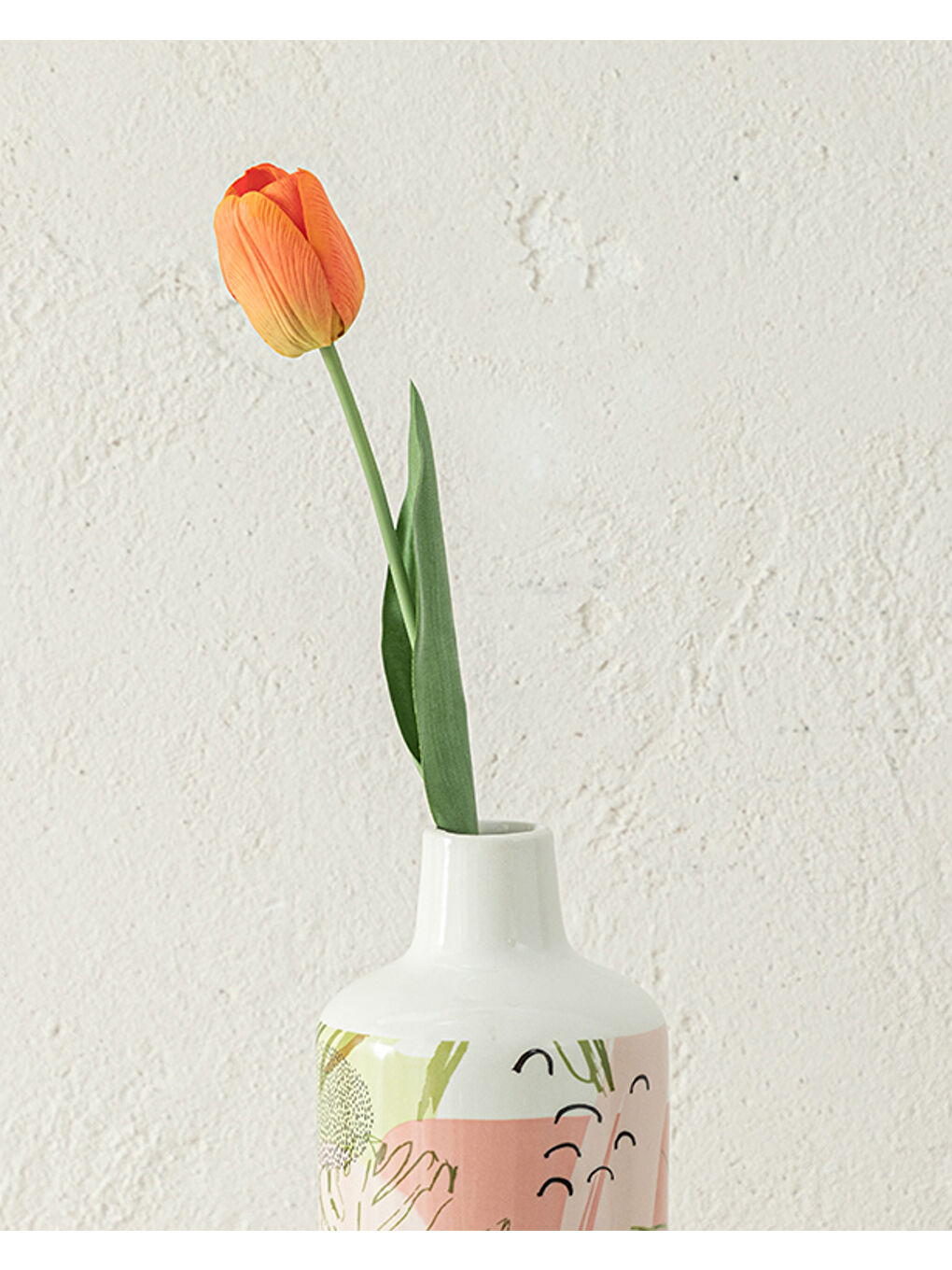 Tulip Garden Tek Dal Yapay Çiçek Turuncu