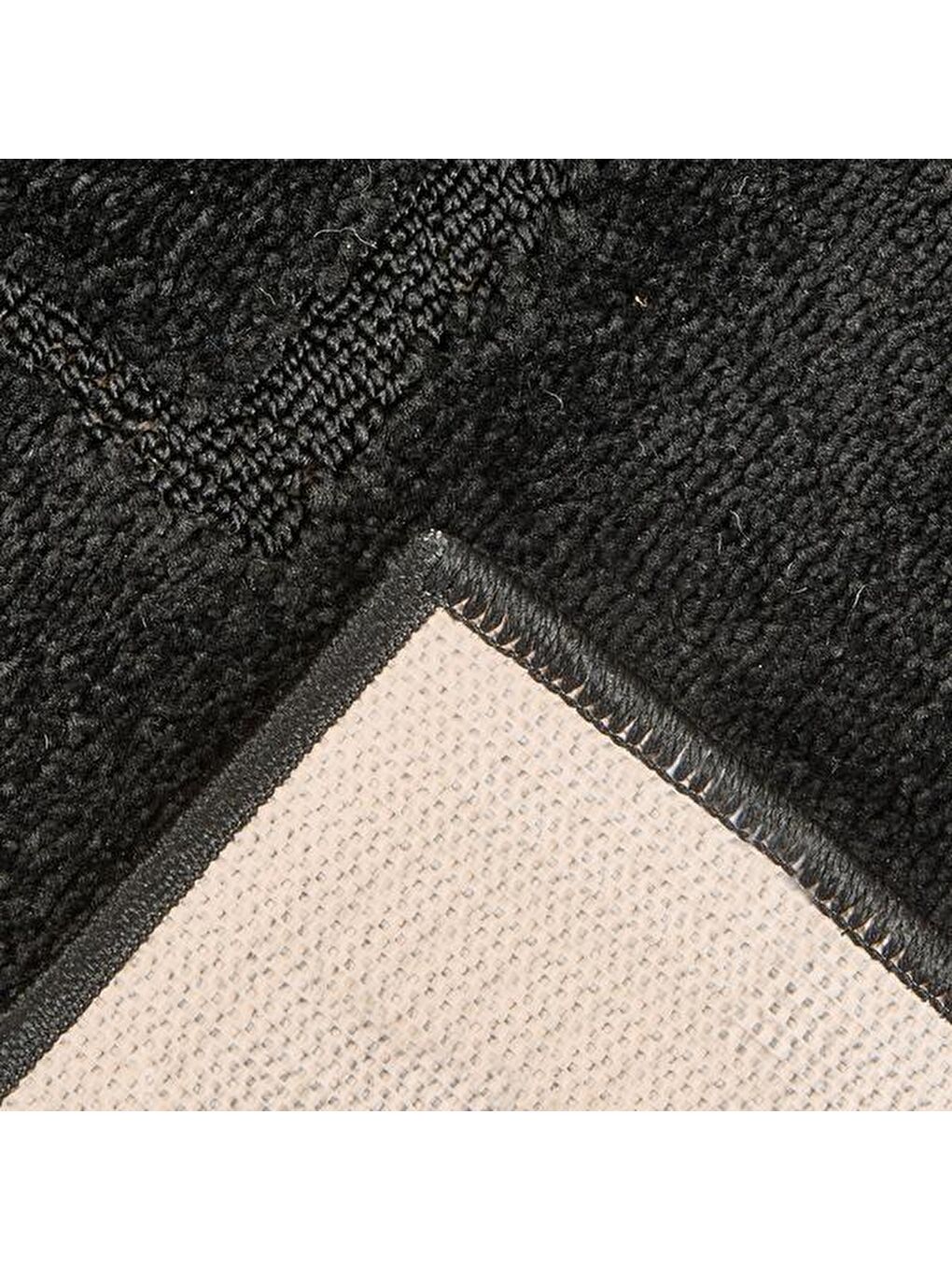 Soft Shaggy Halı - Siyah - 120x180 cm-3