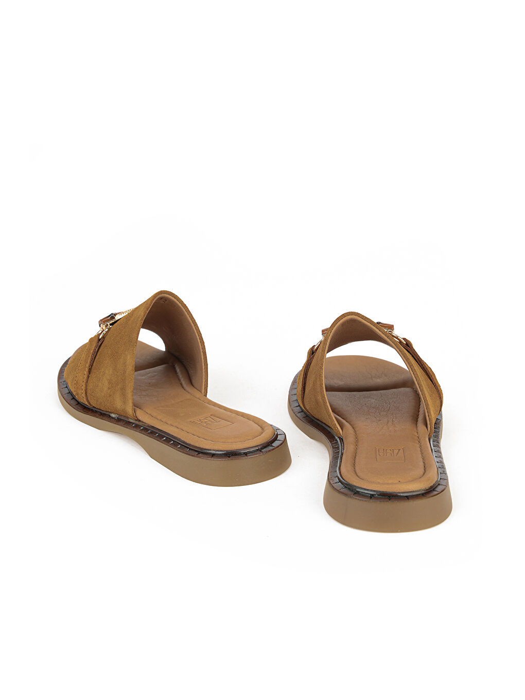 Kahverengi Kadın Hakiki Deri Terlik 1611047Z26672 Taba-2