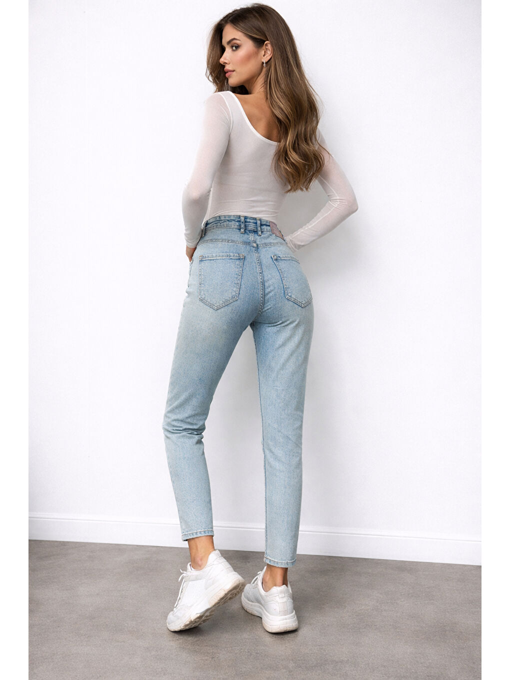 Açık Mavi Esnek Kadın Jean-1