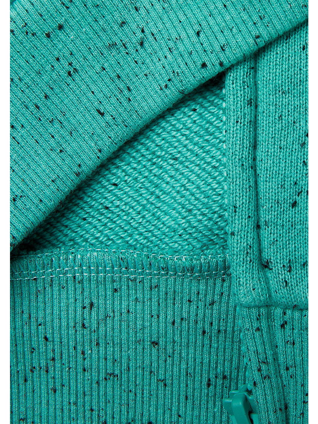 Erkek Çocuk Yeşil Fermuarlı Kol Baskılı Kapüşonlu Sweatshirt-2