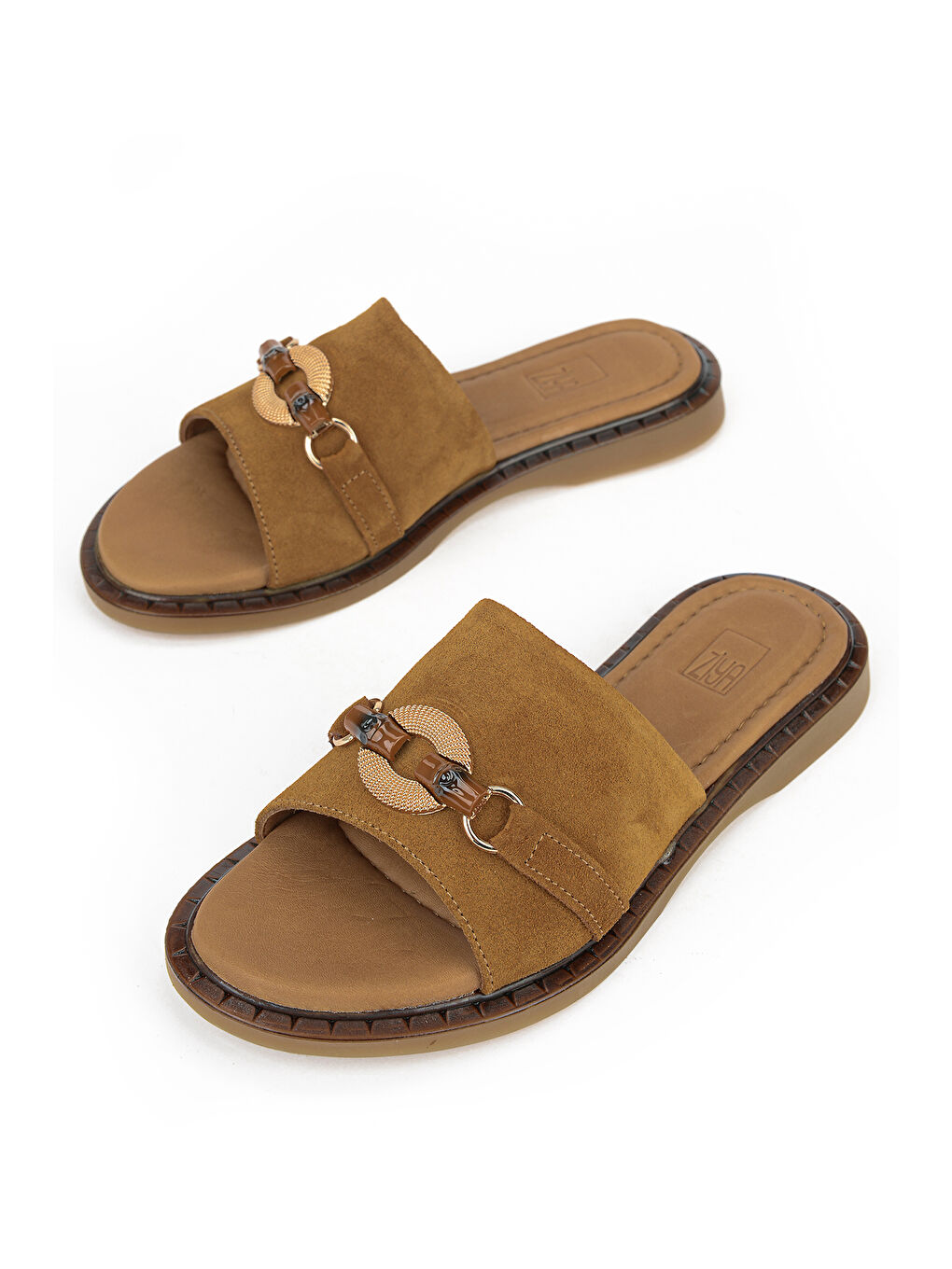 Kahverengi Kadın Hakiki Deri Terlik 1611047Z26672 Taba-4