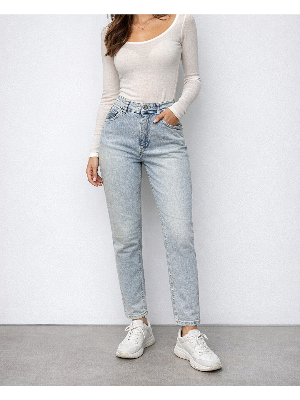 Açık Mavi Esnek Kadın Jean-3