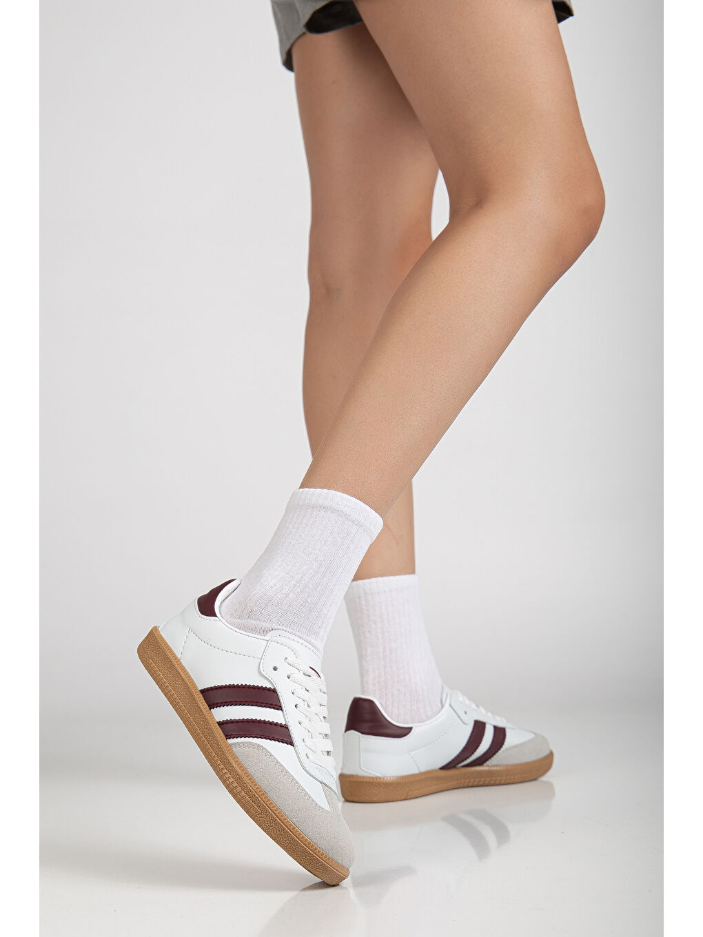 Beyaz Sanbo Günlük Ortopedik Kadın Sneaker Spor Ayakkabı-2