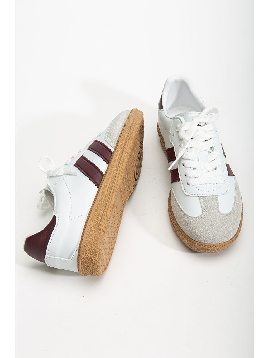 Beyaz Sanbo Günlük Ortopedik Kadın Sneaker Spor Ayakkabı-4