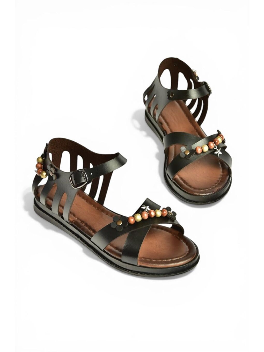 Siyah Kadın Sandalet Y390360203-1