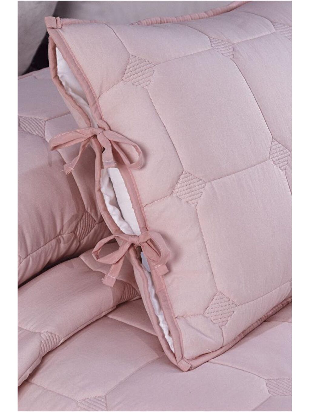 Pembe Cratos Comfort Çift Kişilik Yatak Örtüsü Pudra-1