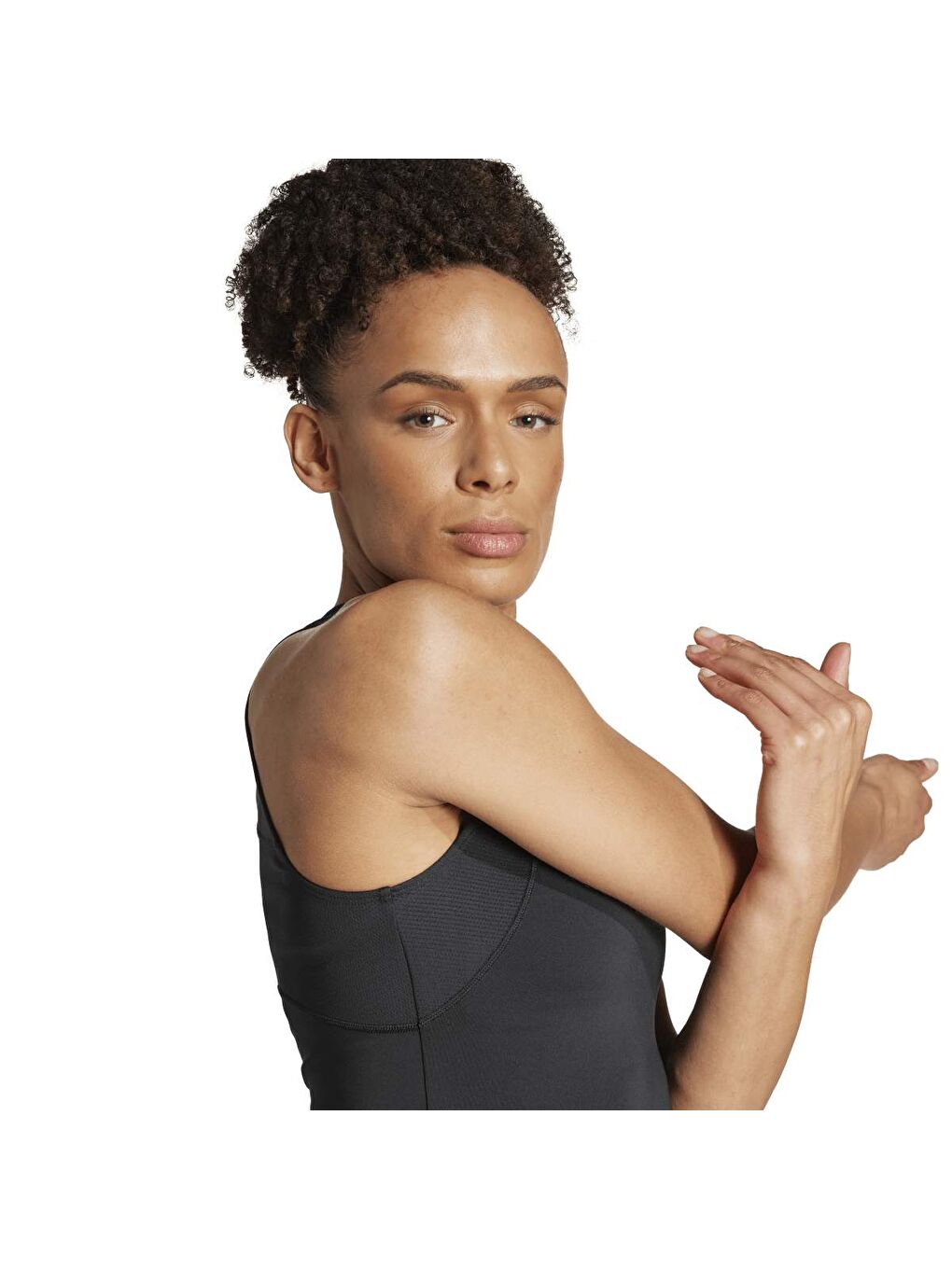 TechFit Crop Kadın Siyah Yuvarlak Yaka Atlet-2