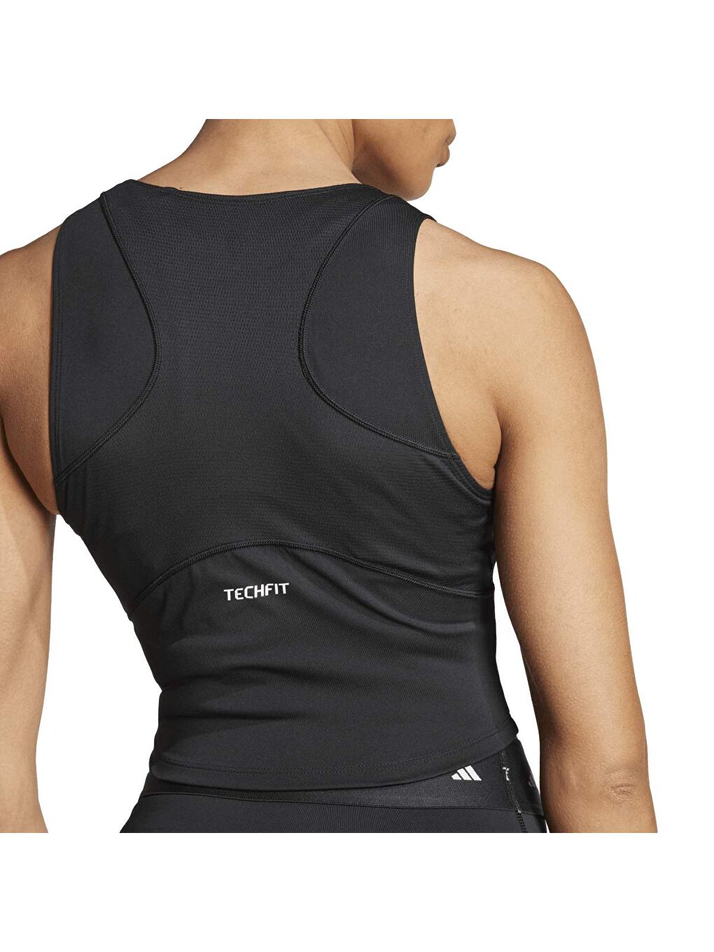 TechFit Crop Kadın Siyah Yuvarlak Yaka Atlet-3