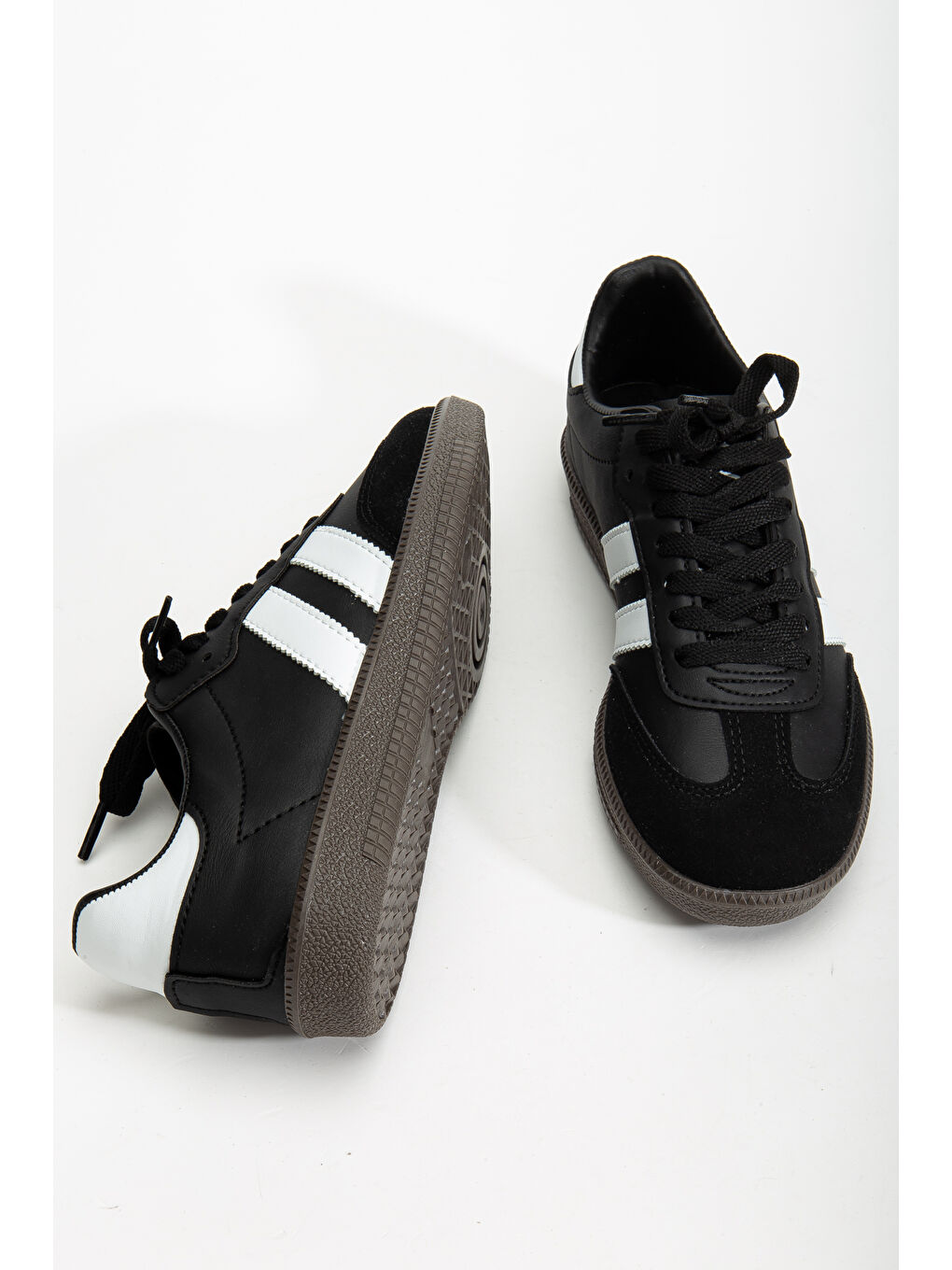 Siyah Sanbo Günlük Ortopedik Kadın Sneaker Spor Ayakkabı-4