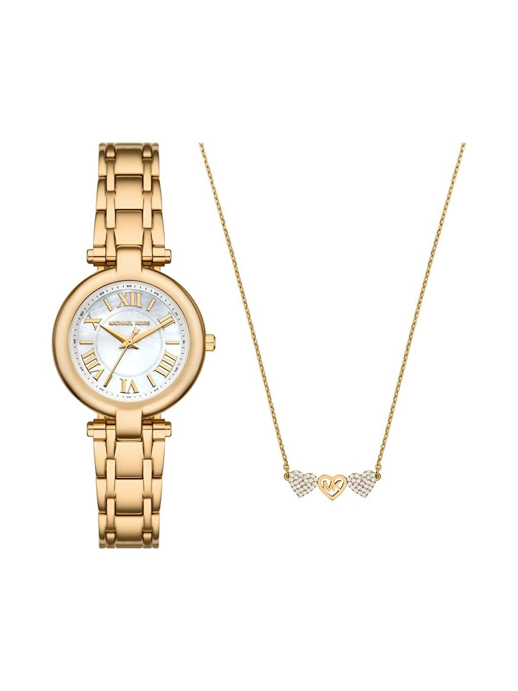 Sarı MKO9005SET Kadın Kol Saati ve Kolye Seti-3