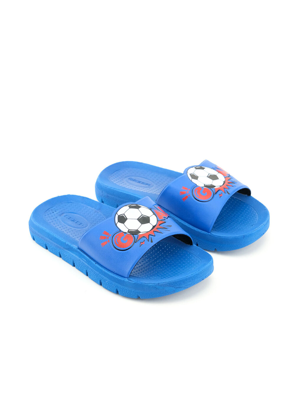 Mavi Erkek Çocuk Yazlık PU Islak Zemine Uygun Ev Bahçe Banyo Havuz Terlik-2