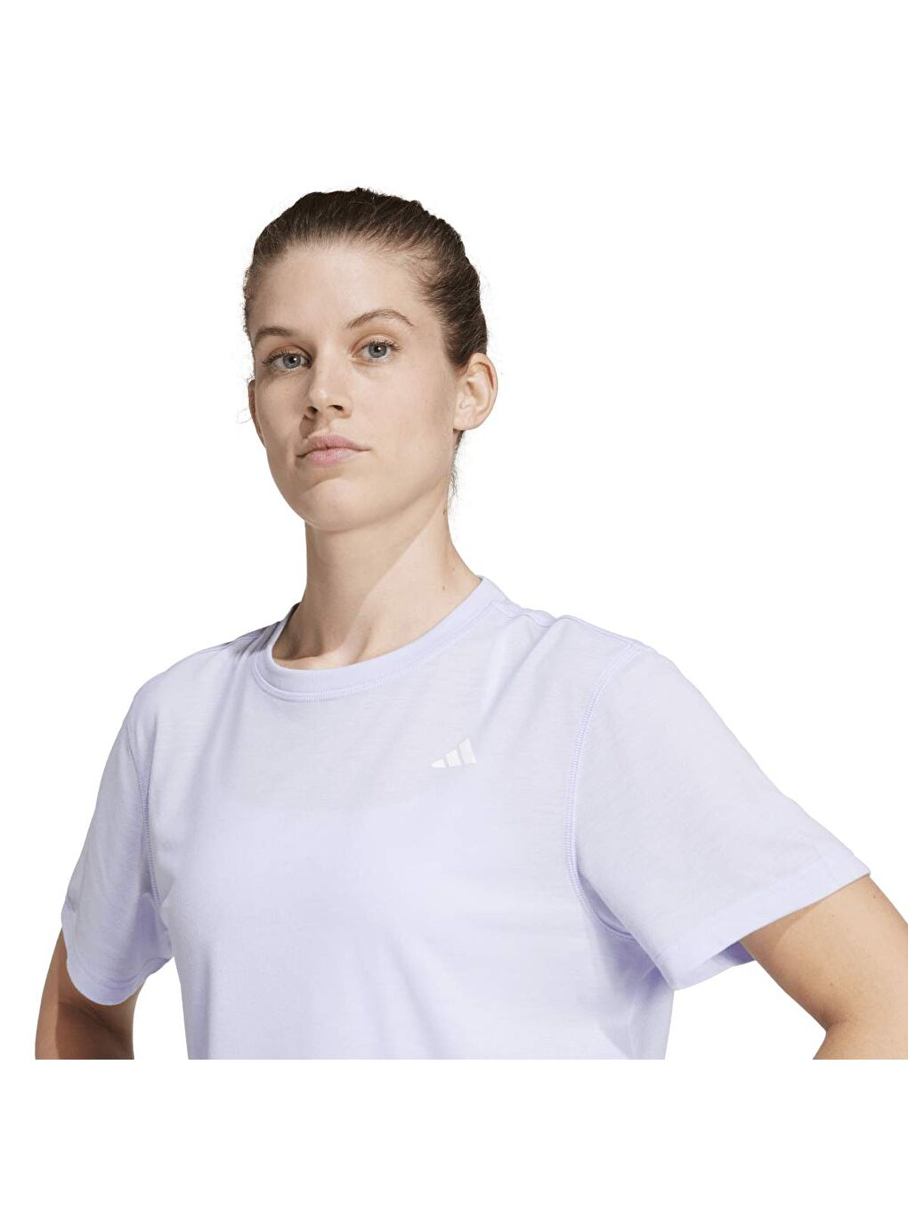 Train Essentials Boxy Workout Kadın Mor Yuvarlak Yaka Tişört-2