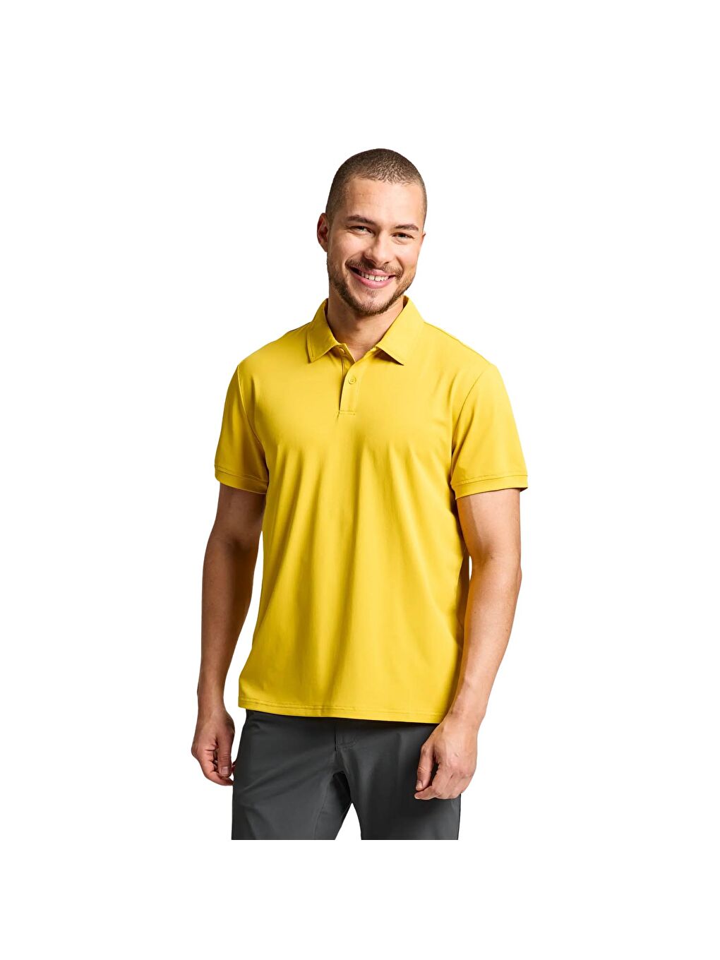 Tech Pique Polo Ss Erkek Sarı Tişört