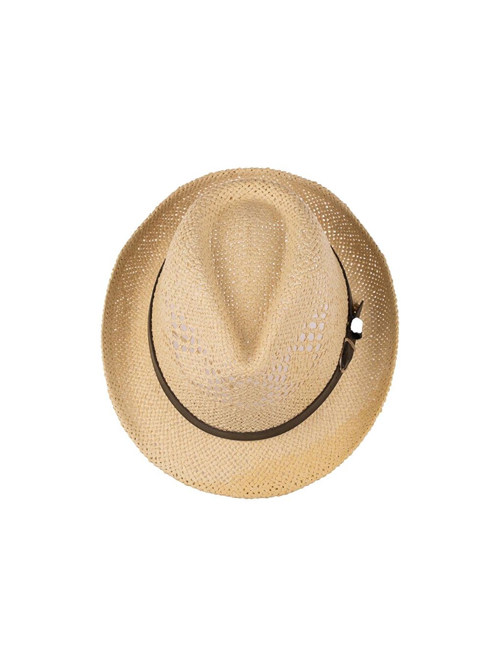 Erkek Kemer Detaylı Hasır Fötr Şapka Y24750-09 Bej-1