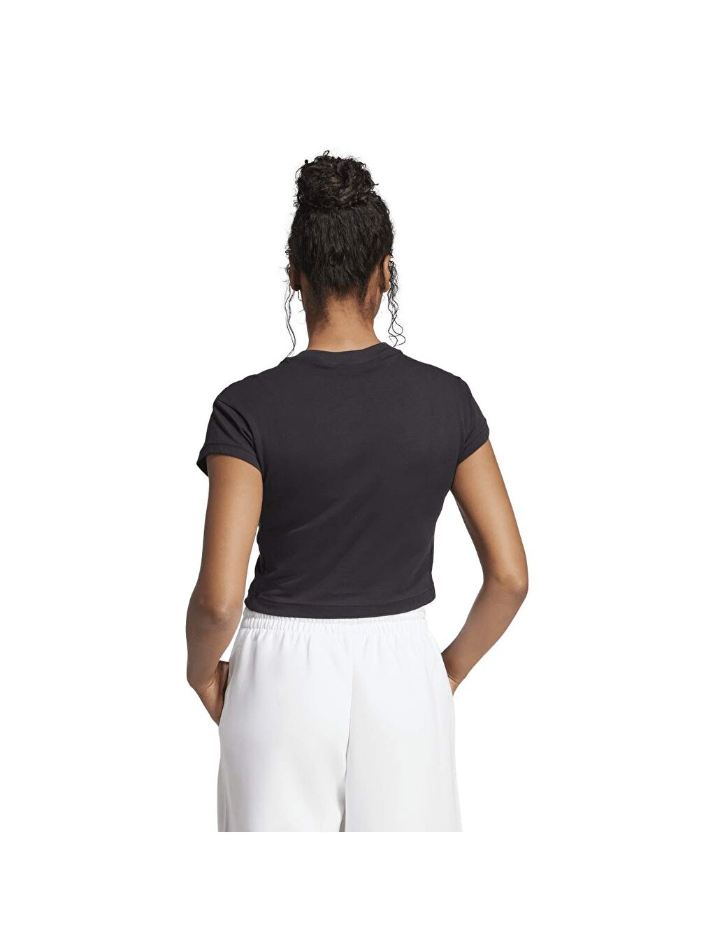 FI Small Logo Bb Kadın Siyah Yuvarlak Yaka Tişört-1