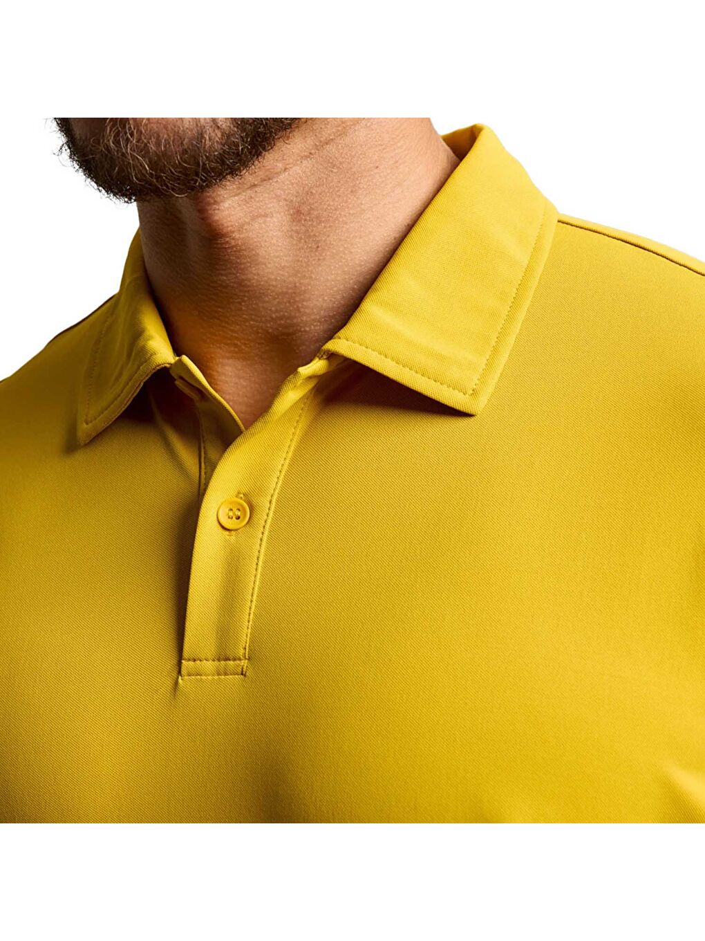 Tech Pique Polo Ss Erkek Sarı Tişört-4