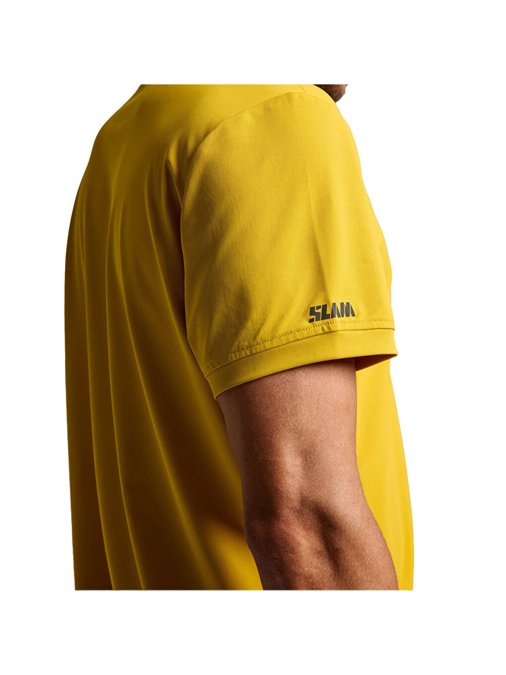 Tech Pique Polo Ss Erkek Sarı Tişört-5