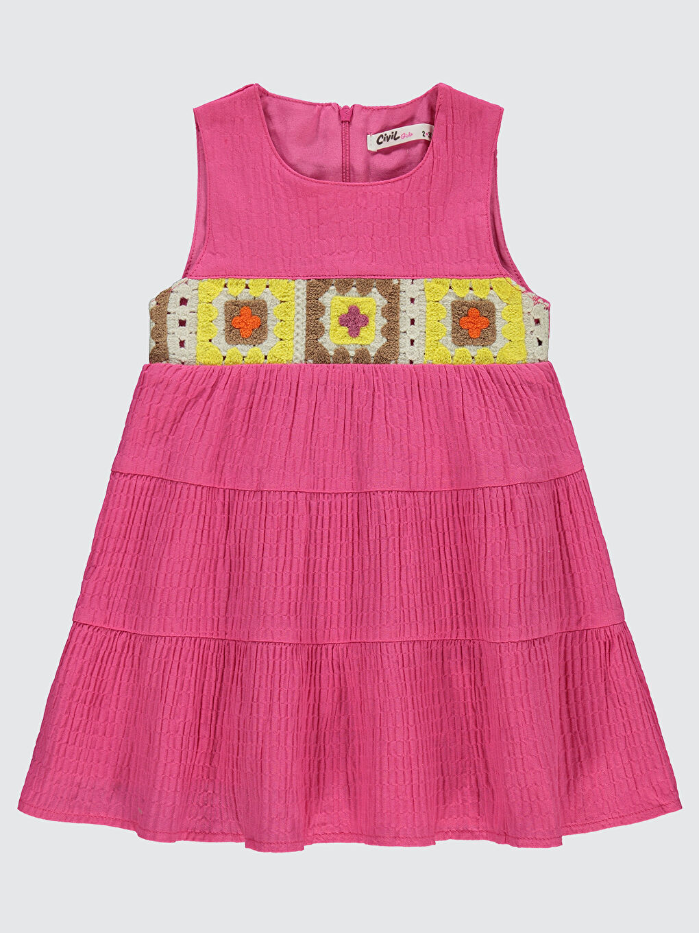 Girls Kız Çocuk Elbise 2-5 Yaş Fuşya