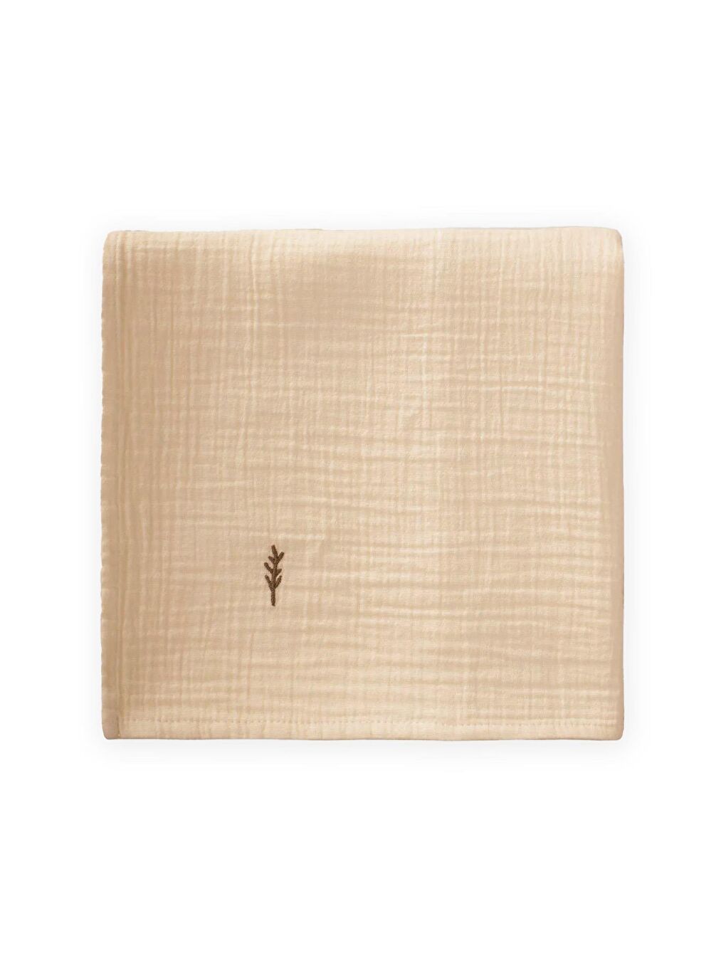 Nakışlı Müslin Battaniye 90X100 Cm Bej
