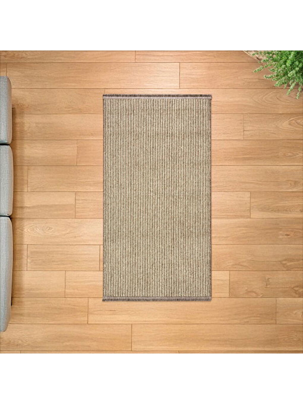 Soft Otantik Dekoratif Halı - Gri - 80x150 cm