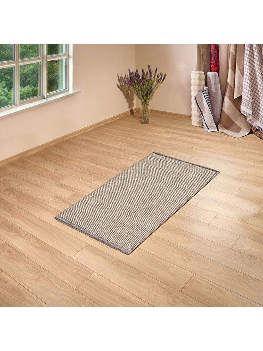 Soft Otantik Dekoratif Halı - Gri - 80x150 cm-1