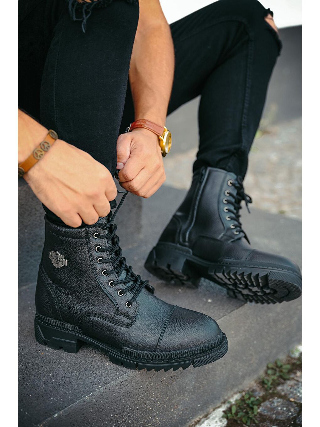 Siyah Falc 1500 Soğuk Geçirmez Suya Dayanıklı Erkek Postal