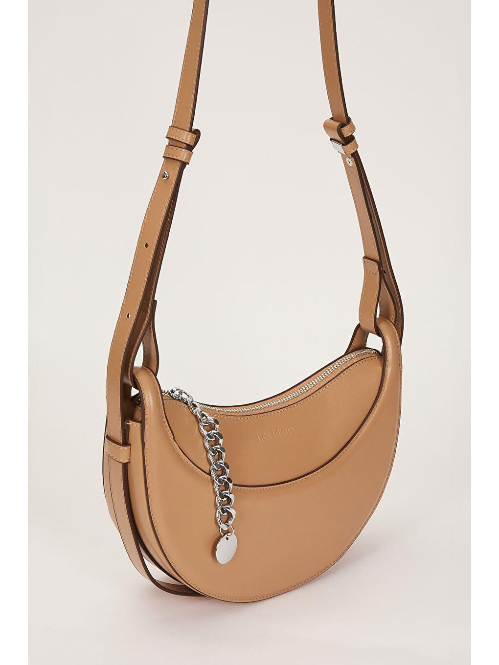 Kahverengi Birleştirilebilir Askılı Deri Çanta 930624 Camel-1