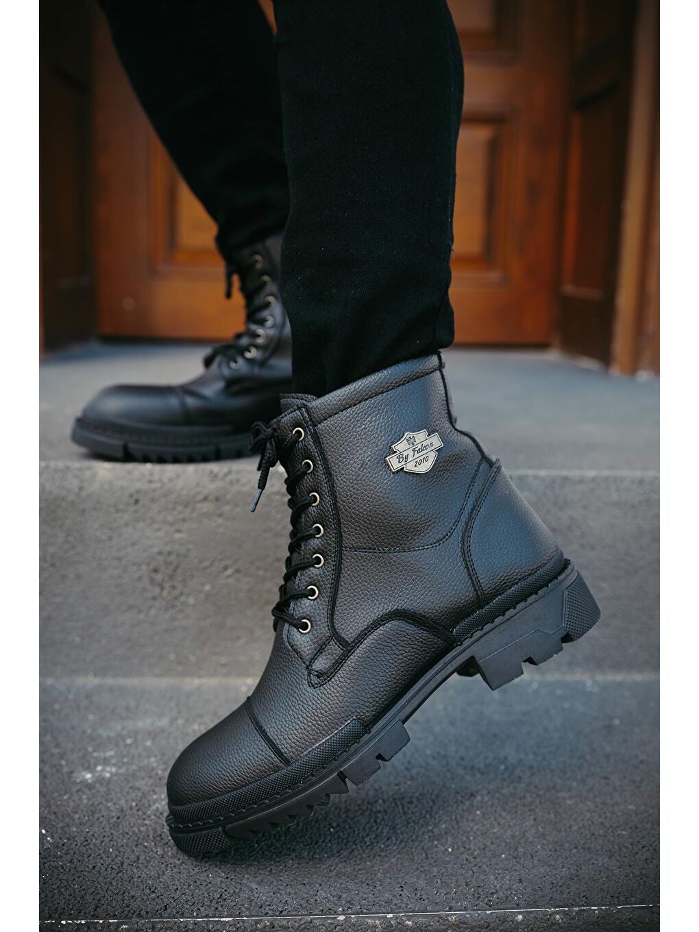 Siyah Falc 1500 Soğuk Geçirmez Suya Dayanıklı Erkek Postal-1