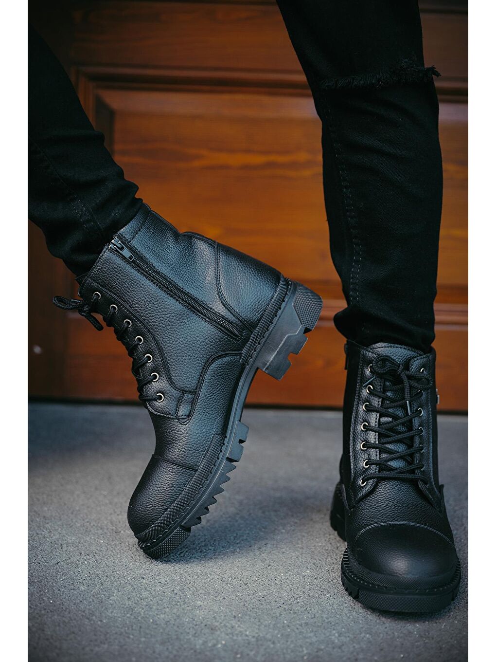 Siyah Falc 1500 Soğuk Geçirmez Suya Dayanıklı Erkek Postal-2