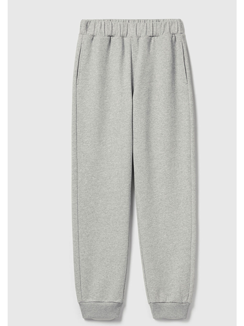 Kadın Gri Melanj  %100 Pamuk Regular Fit Stranger Things Eşofman Altı