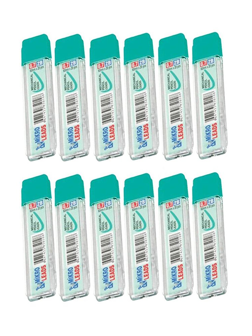 Kalem Ucu 2b 0,7 Mm 12 Adet Mekanik Uçlu Otomatik Kurşun Kalem Ucu 2b 60mm X 0,7mm Siyah Mikro Uç Kı