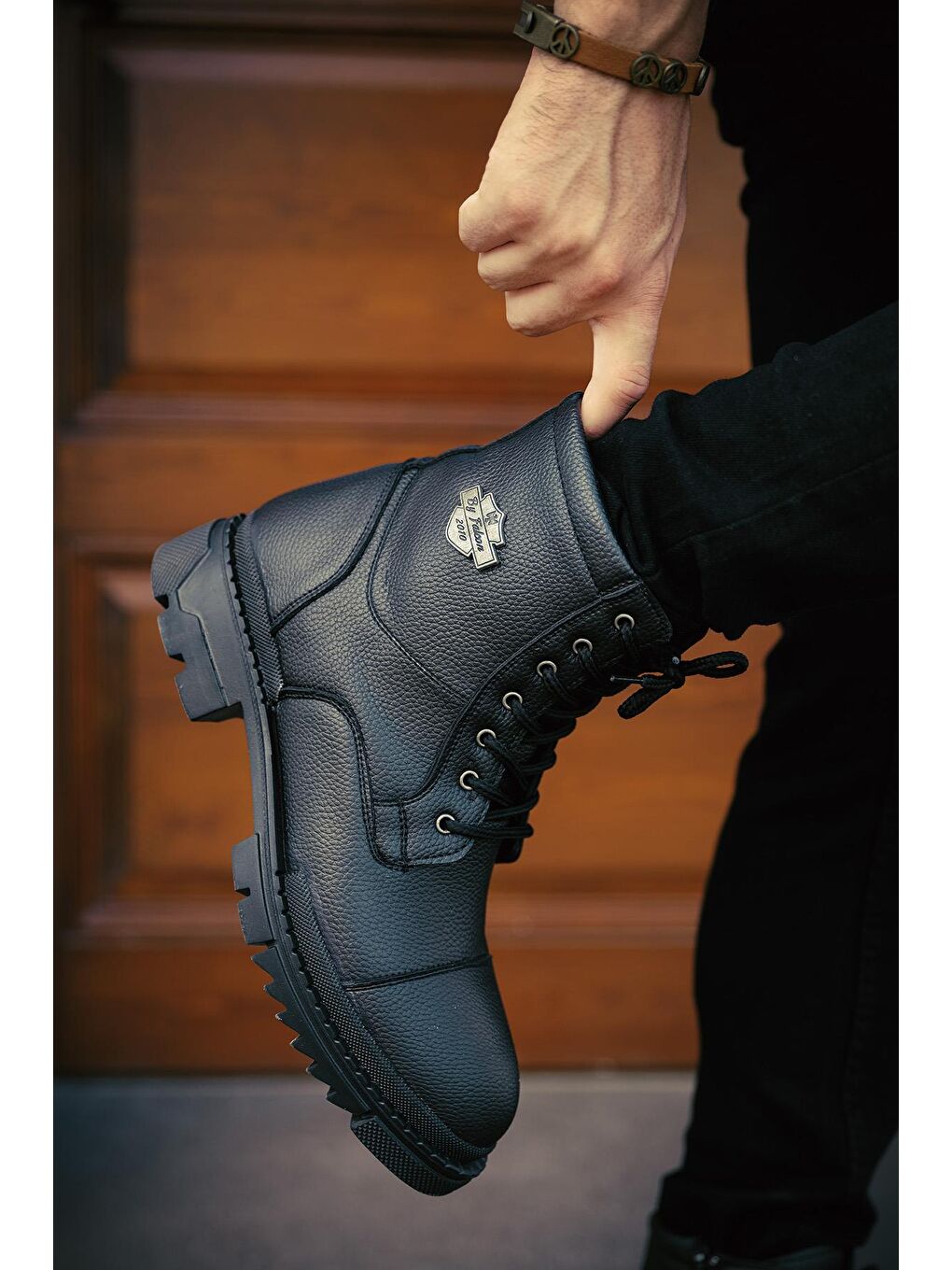 Siyah Falc 1500 Soğuk Geçirmez Suya Dayanıklı Erkek Postal-3