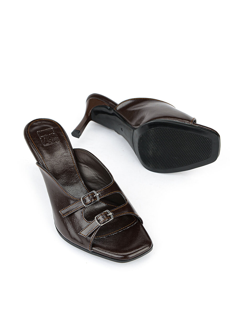 Kahverengi Kadın Topuklu Terlik 161996Z612 Kahve-3