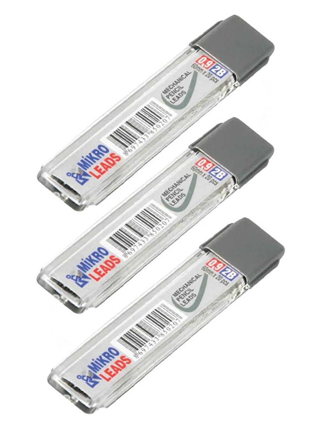 Kalem Ucu 2b 0,9 Mm 3 Adet Mekanik Uçlu Otomatik Kurşun Kalem Ucu 2b 60mm X 0,9mm Siyah Mikro Uç Kıs