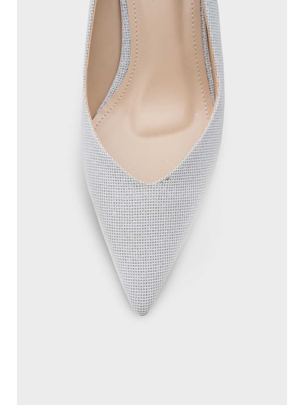 Gri Malinda Orta Topuklu Metal Topuklu Kadın Stiletto-2