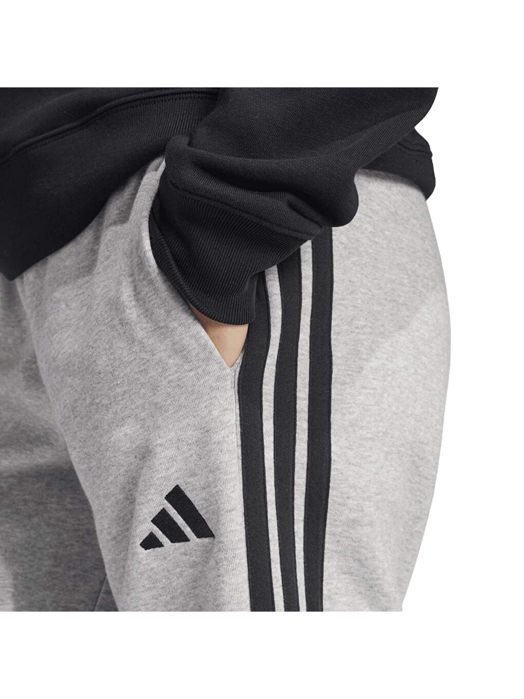 Essentials 3-Stripes French Terry Kadın Gri Eşofman Altı-3