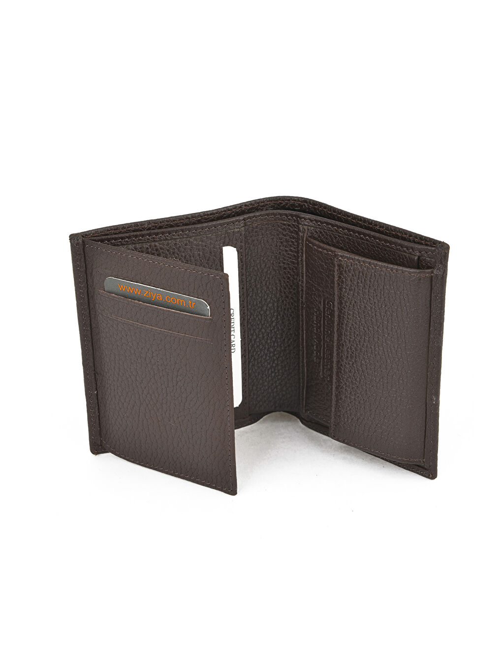 Kahverengi Erkek Hakiki Deri Cüzdan 1519841ZD03 Kahve-1