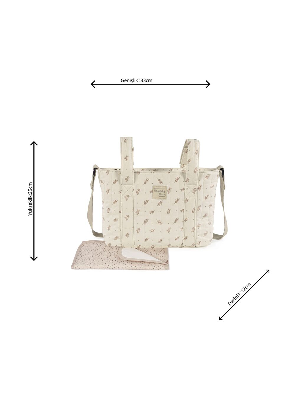 Mimosa Crossbody Bebek Bakım Çantası Pink-1
