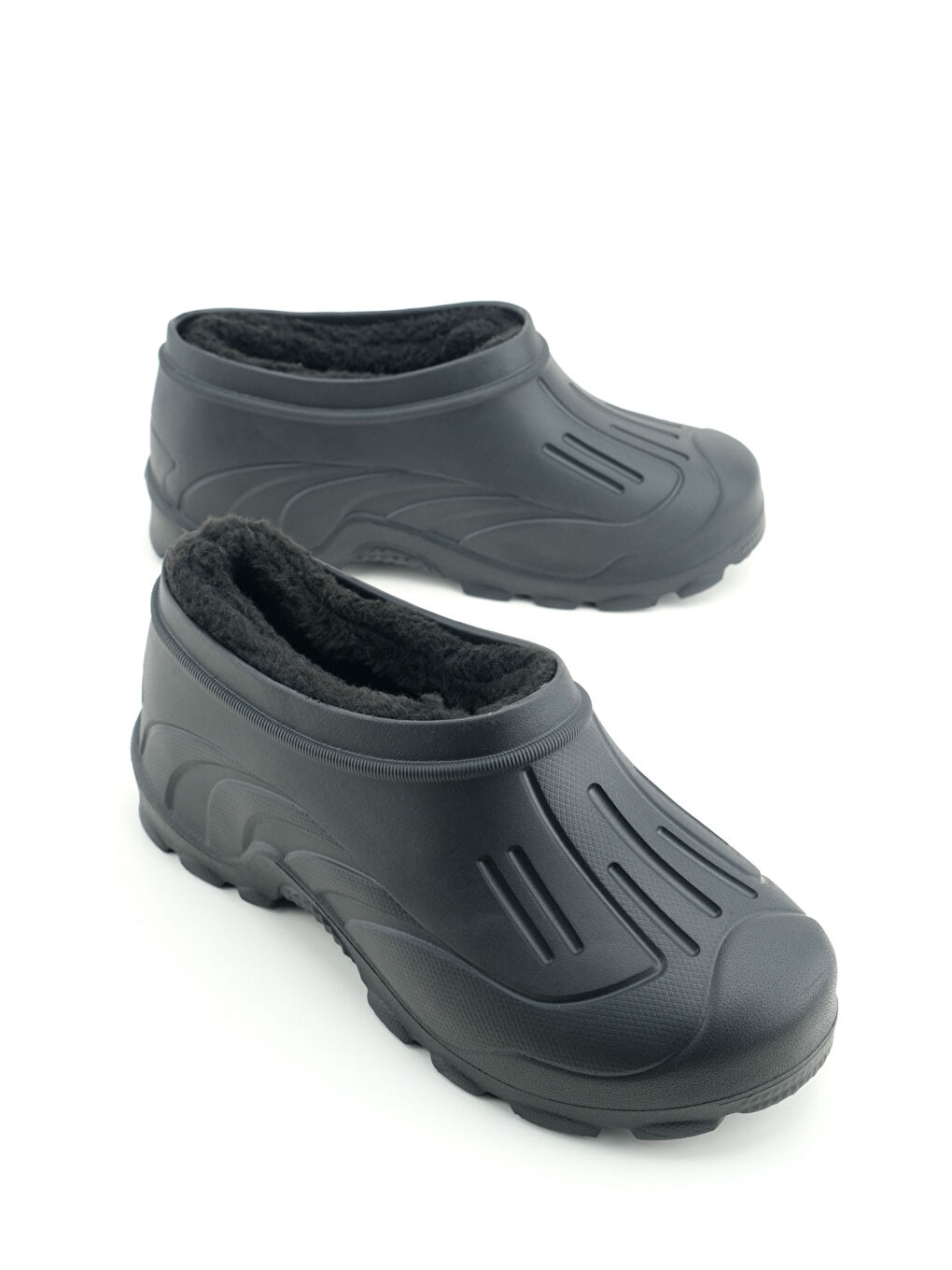 Siyah Erkek Kışlık İçi Pelüşlü Çıkarılıabilir Rahat Taban Kısa Eva Kar Bot-3