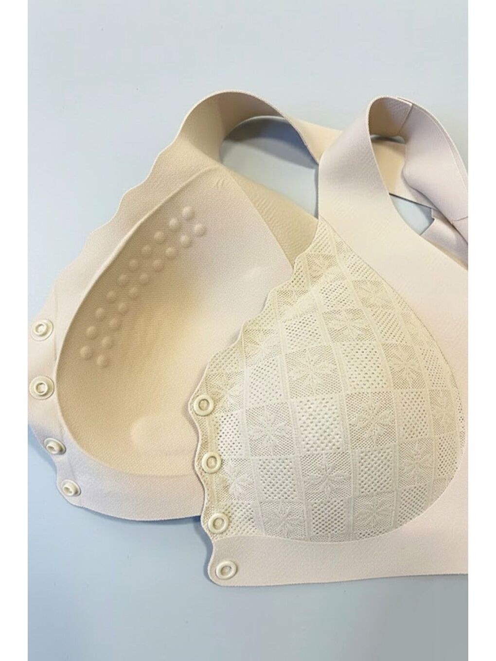 Bej Balensiz Dikişsiz Lazer Önden Çıtçıtlı Pedli Sütyen C26205 Ten-2