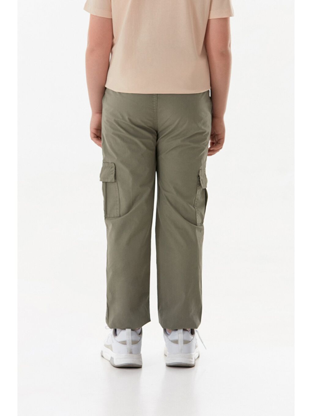 Haki Paraşüt Kumaş Erkek Çocuk Jogger Pantolon-1