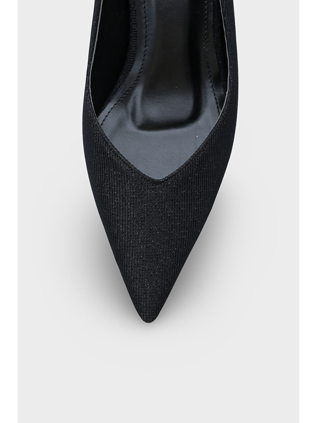 Siyah Malinda Orta Topuklu Metal Topuklu Kadın Stiletto-2