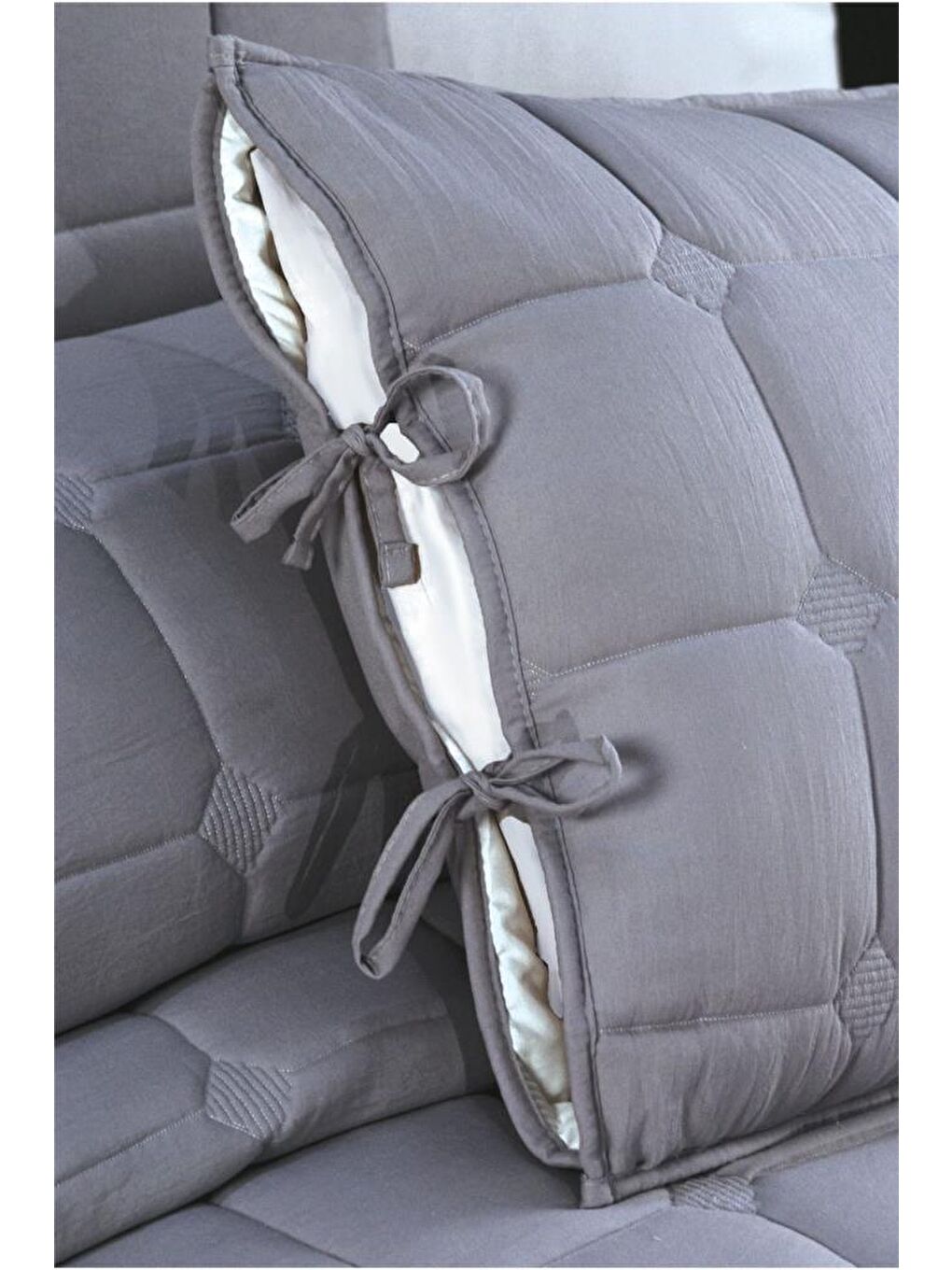 Cratos Comfort Çift Kişilik Yatak Örtüsü Gri-1