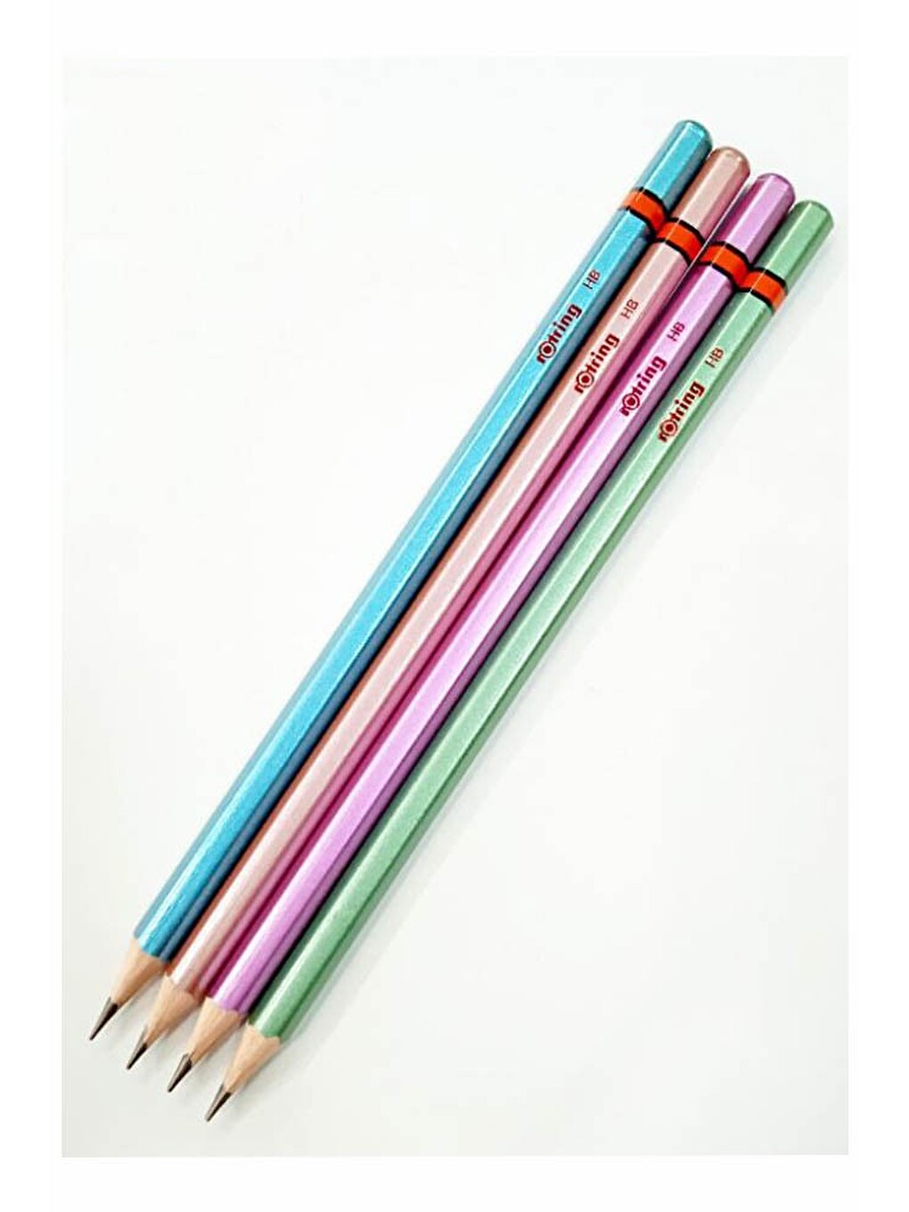 Rotring Metalik Kurşun Kalem 12 Li 1 Paket Siyah Renkli Kurşun Kalem 4 Renk Hb Kurşun Kalem-1