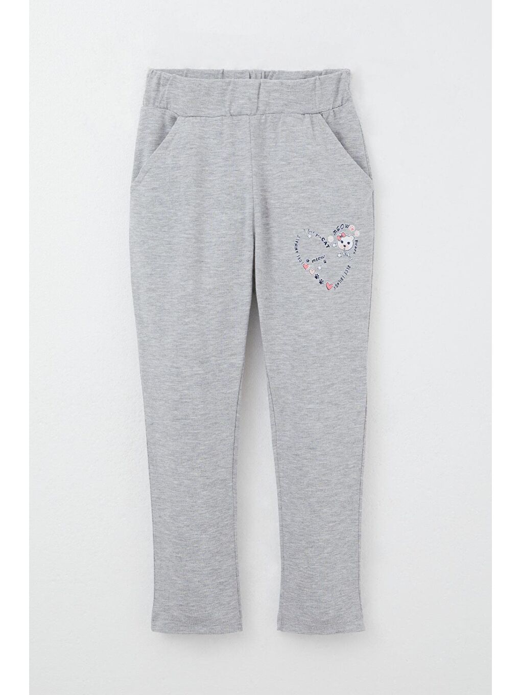 Pembe Kız Çocuk Taytlı Takım Sevgi Temalı Sevimli Hayvancıklar Baskılı Gülkurusu (1-3 Yaş)-2