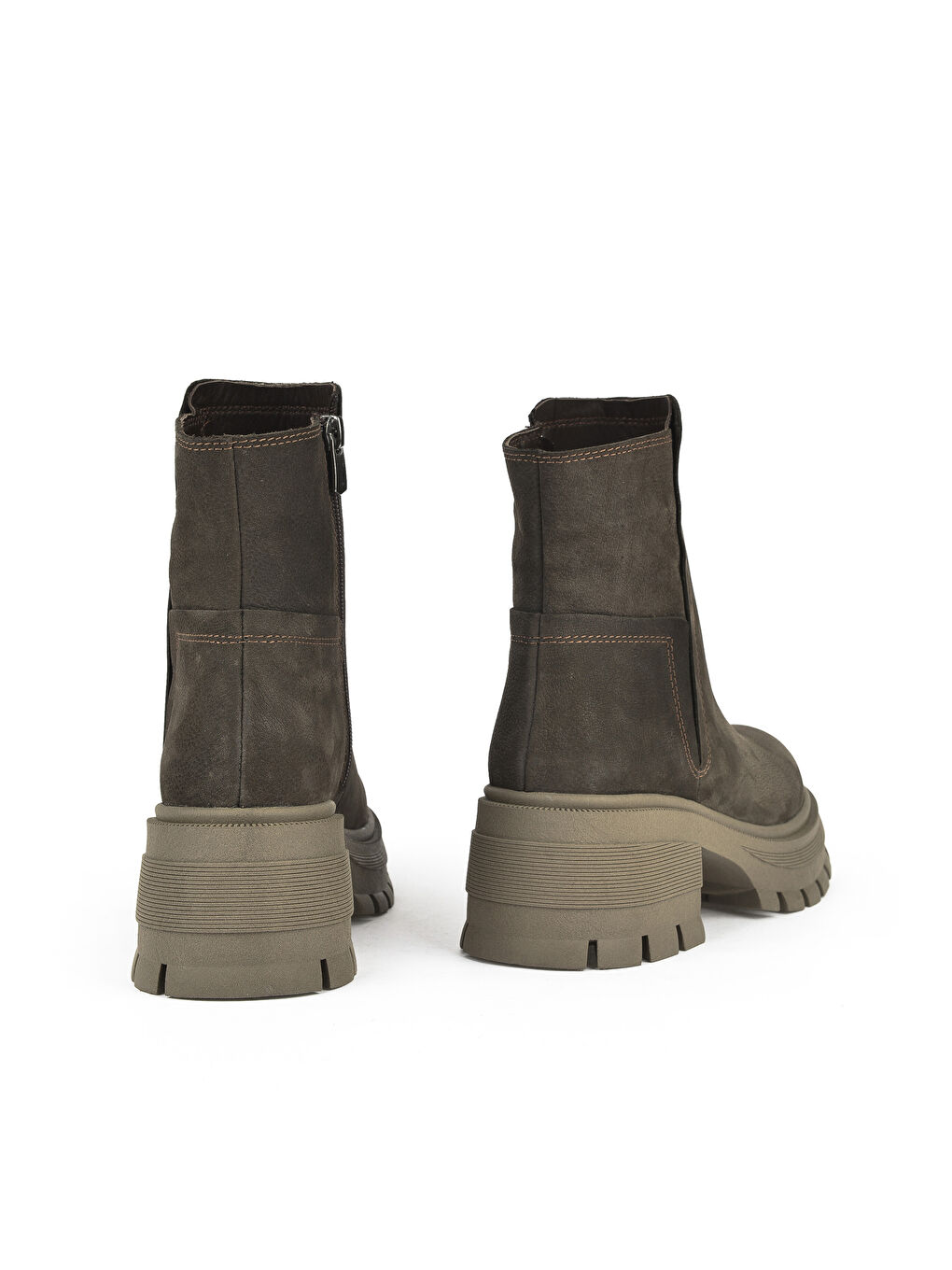 Kahverengi Kadın Hakiki Deri Bot 153359Z6152 Koyu Kahve-2