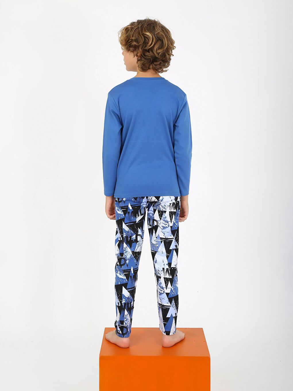 İndigo Uzun Kollu Erkek Çocuk Pijama Takımı Wıld Sport-3