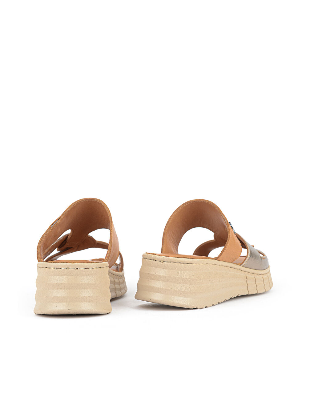 Kahverengi Kadın Hakiki Deri Konfor Terlik 1611008Z453 Taba-2